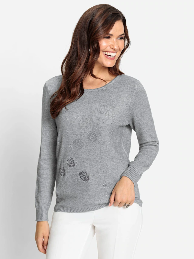 Lady Rundhalspullover »Pullover«