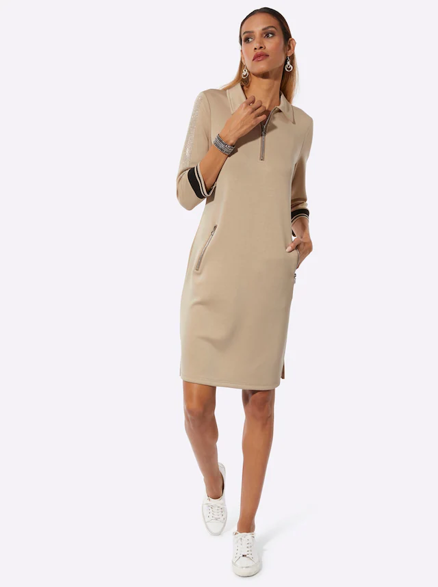 creation L Shirtkleid »Modal-Mix-Kleid« Reißverschlusstasche