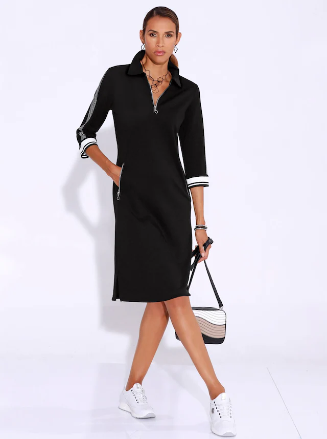 creation L Shirtkleid »Modal-Mix-Kleid« Reißverschlusstasche