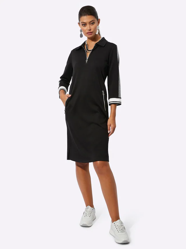 creation L Shirtkleid »Modal-Mix-Kleid« Reißverschlusstasche