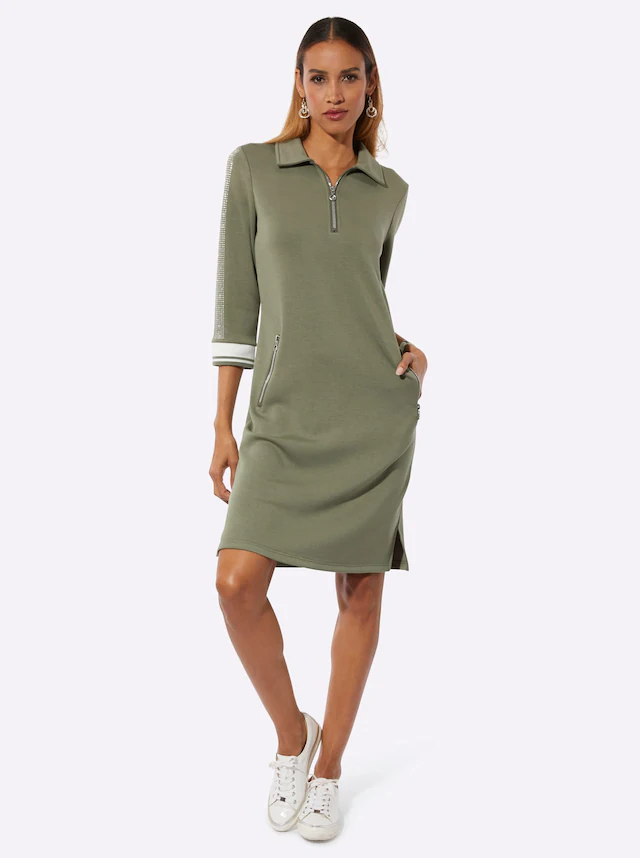 creation L Shirtkleid »Modal-Mix-Kleid« Reißverschlusstasche