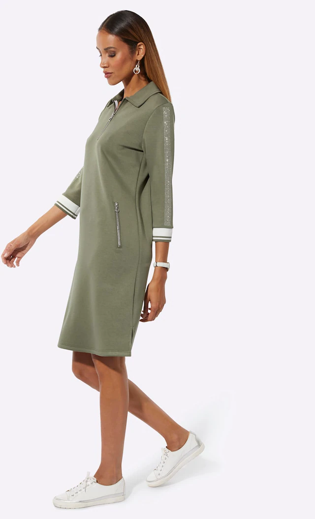 creation L Shirtkleid »Modal-Mix-Kleid« Reißverschlusstasche