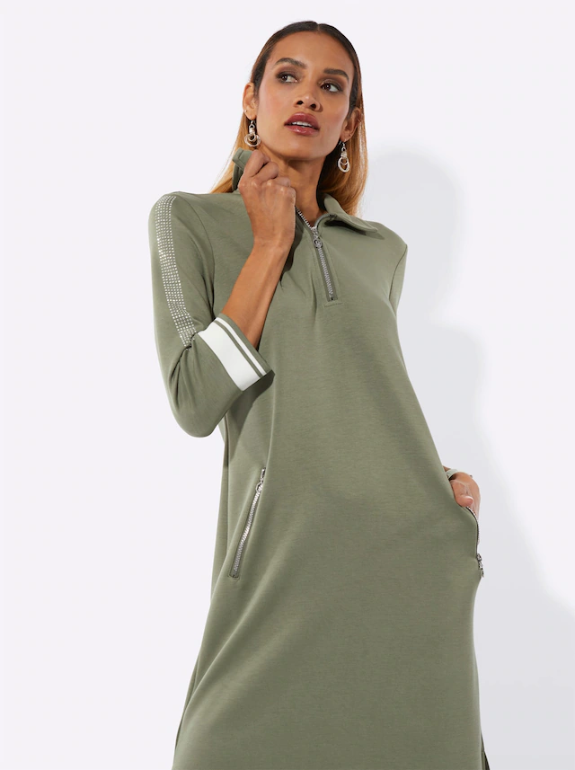 creation L Shirtkleid »Modal-Mix-Kleid« Reißverschlusstasche