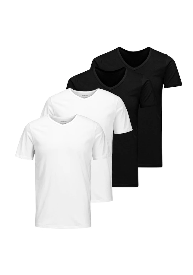 Jack & Jones T-Shirt »T-Shirt JACBASIC V-NECK TEE 2PK 2er Pack«