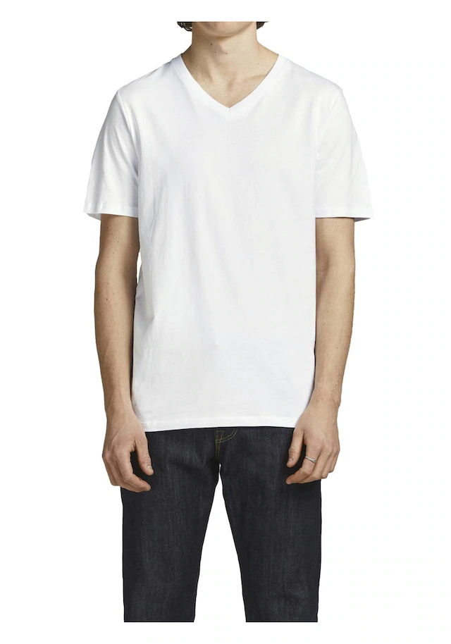 Jack & Jones T-Shirt »T-Shirt JACBASIC V-NECK TEE 2PK 2er Pack«