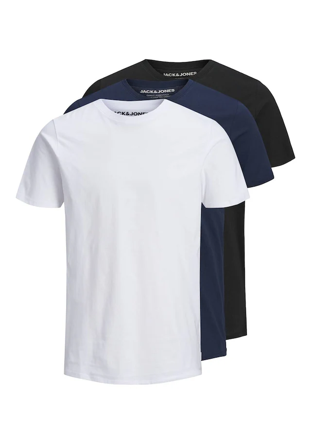 Jack & Jones T-Shirt »T-Shirt JJEORGANIC BASIC TEE O-NECK 3PK 3er Pack«