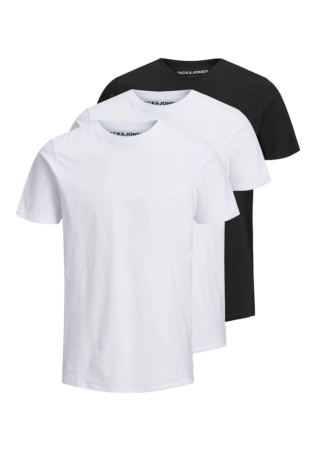 Jack & Jones T-Shirt »T-Shirt JJEORGANIC BASIC TEE O-NECK 3PK 3er Pack«