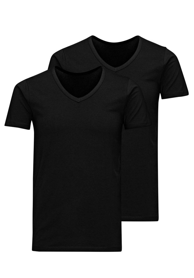 Jack & Jones T-Shirt »T-Shirt JACBASIC V-NECK TEE 2PK 2er Pack«