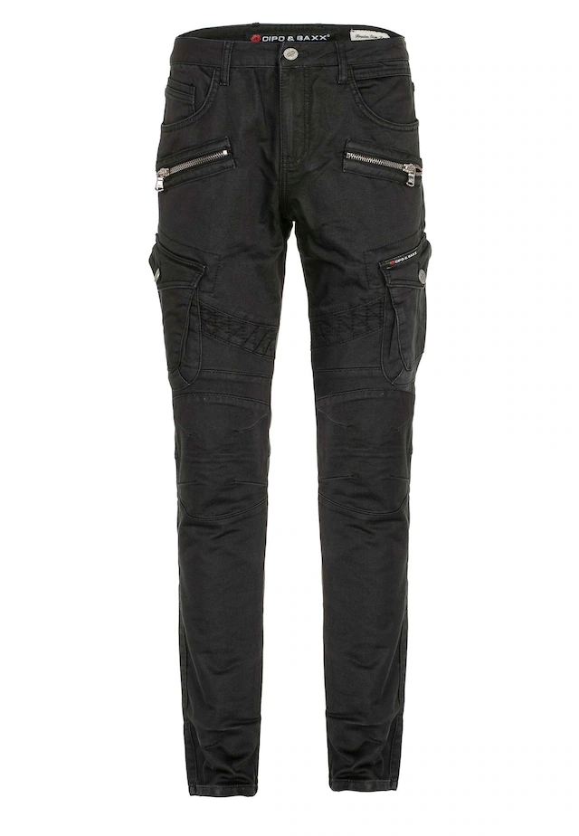 Cipo & Baxx Cargojeans »Jeans« im angesagten Biker-Stil, CD-424