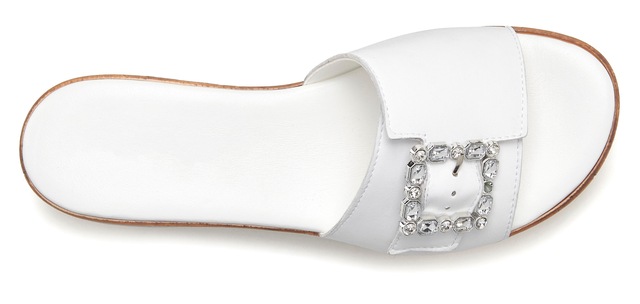 LASCANA Pantolette »Sandale, Sommerschuh, offener Schuh, Mule,« aus Leder mit dezentem Keilabsatz