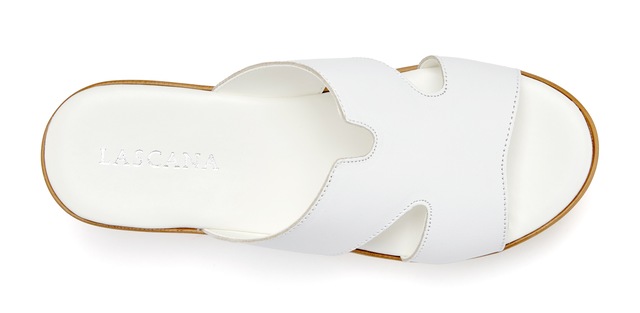 LASCANA Pantolette »Sandale, Sommerschuh, Mule, offener Schuh,« aus Leder mit Keilabsatz