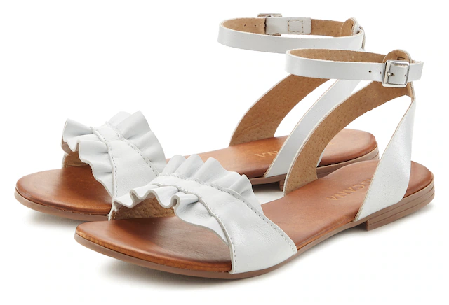 LASCANA Sandale »Sommerschuh« Sandalette, Sommerschuh, offener Schuh aus Leder