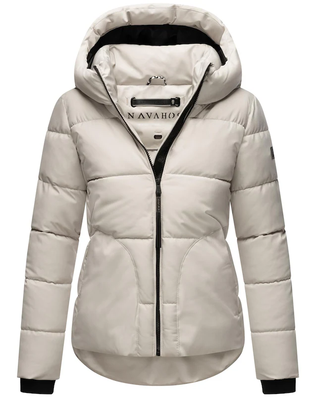 Navahoo Steppjacke »Lachperle XIV« mit Kapuze Kurze gesteppte Damen Winterjacke mit hohem Kragen und Kapuze