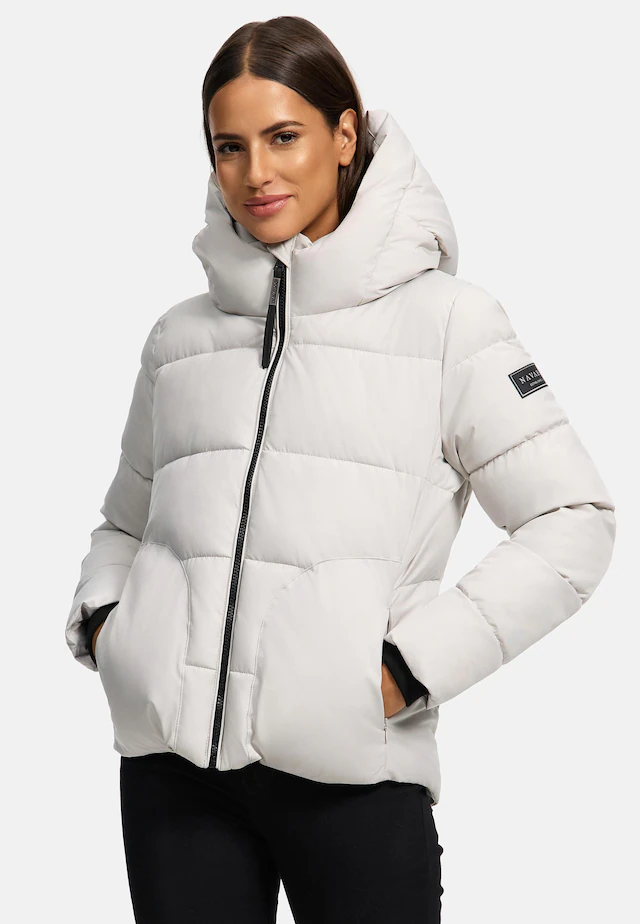 Navahoo Steppjacke »Lachperle XIV« mit Kapuze Kurze gesteppte Damen Winterjacke mit hohem Kragen und Kapuze