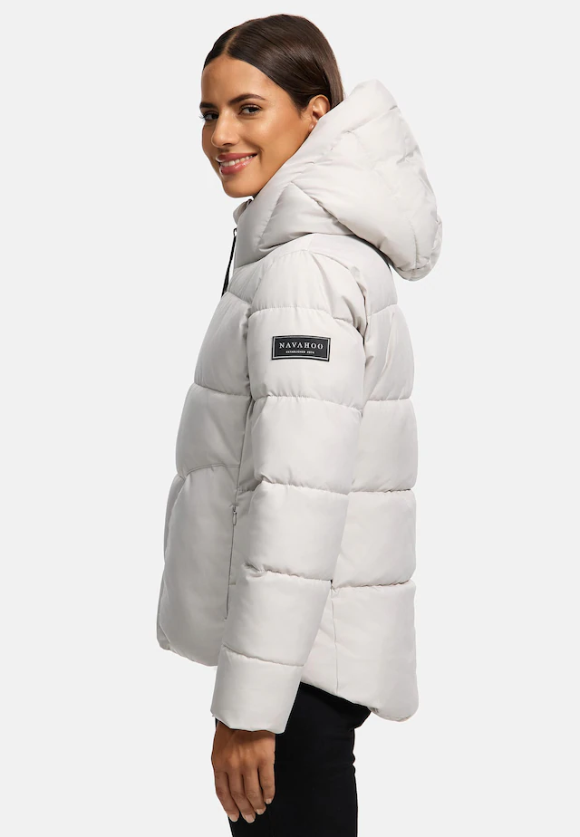 Navahoo Steppjacke »Lachperle XIV« mit Kapuze Kurze gesteppte Damen Winterjacke mit hohem Kragen und Kapuze