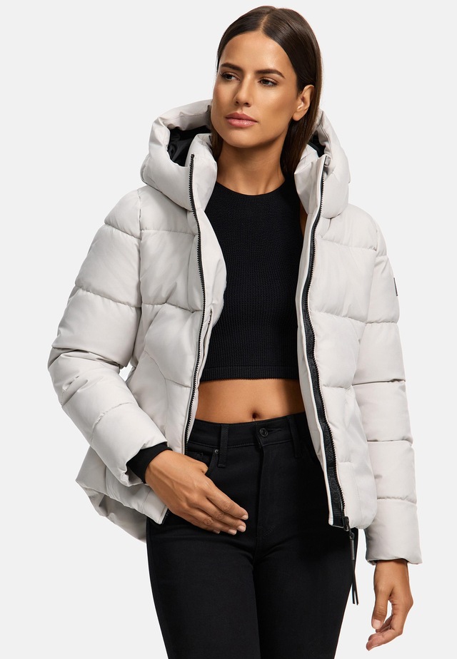 Navahoo Steppjacke »Lachperle XIV« mit Kapuze Kurze gesteppte Damen Winterjacke mit hohem Kragen und Kapuze