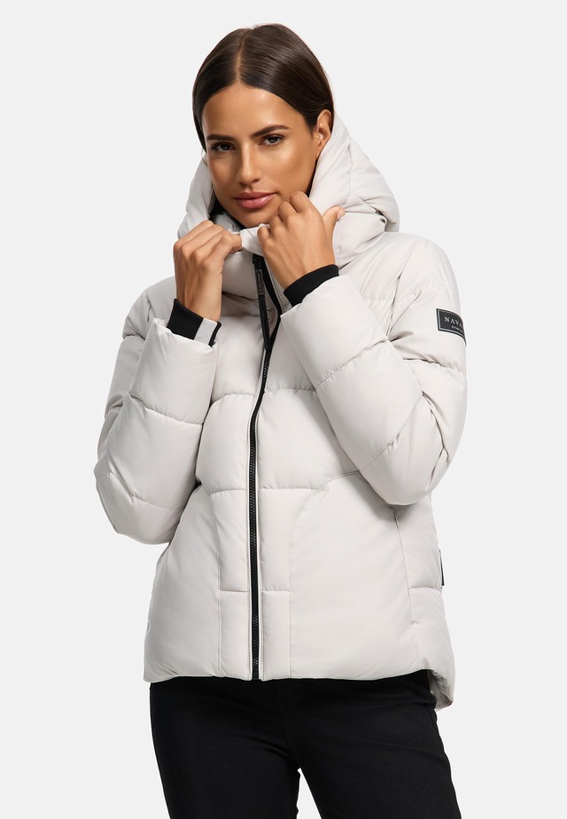 Navahoo Steppjacke »Lachperle XIV« mit Kapuze Kurze gesteppte Damen Winterjacke mit hohem Kragen und Kapuze
