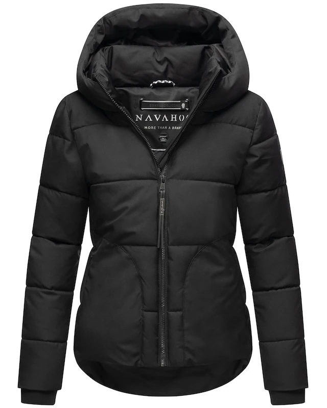 Navahoo Steppjacke »Lachperle XIV« mit Kapuze Kurze gesteppte Damen Winterjacke mit hohem Kragen und Kapuze