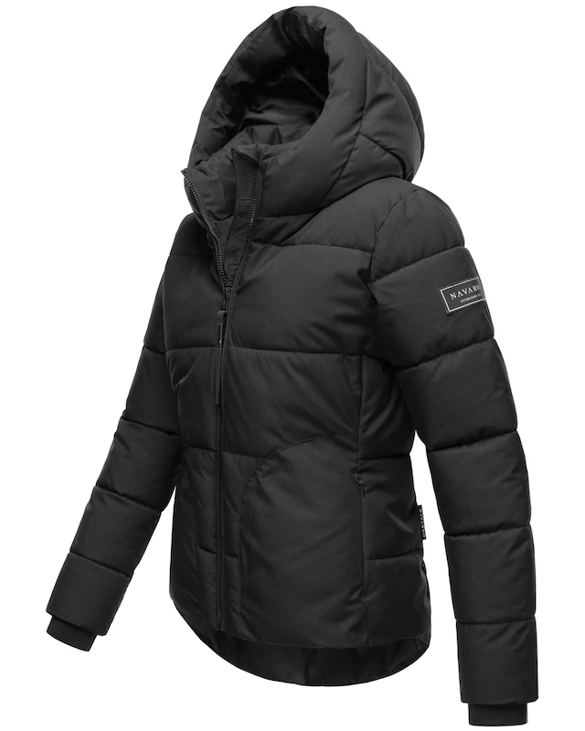 Navahoo Steppjacke »Lachperle XIV« mit Kapuze Kurze gesteppte Damen Winterjacke mit hohem Kragen und Kapuze