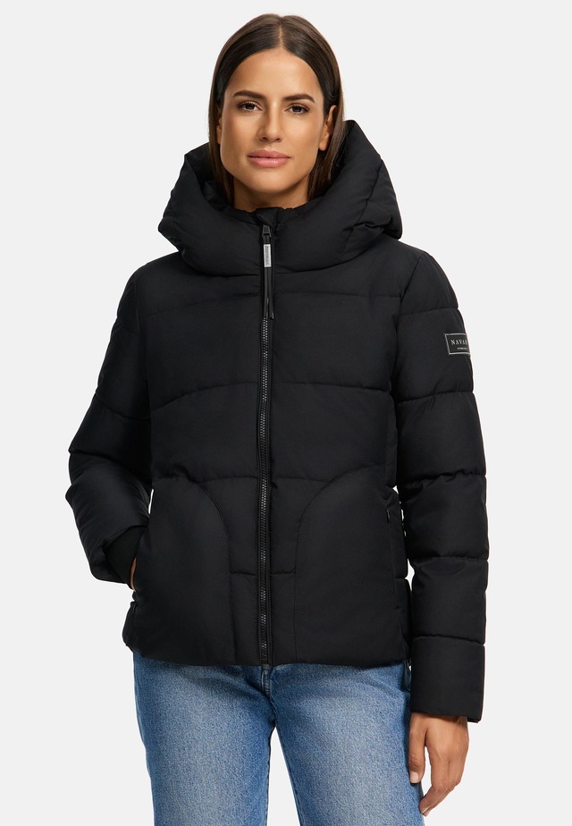 Navahoo Steppjacke »Lachperle XIV« mit Kapuze Kurze gesteppte Damen Winterjacke mit hohem Kragen und Kapuze
