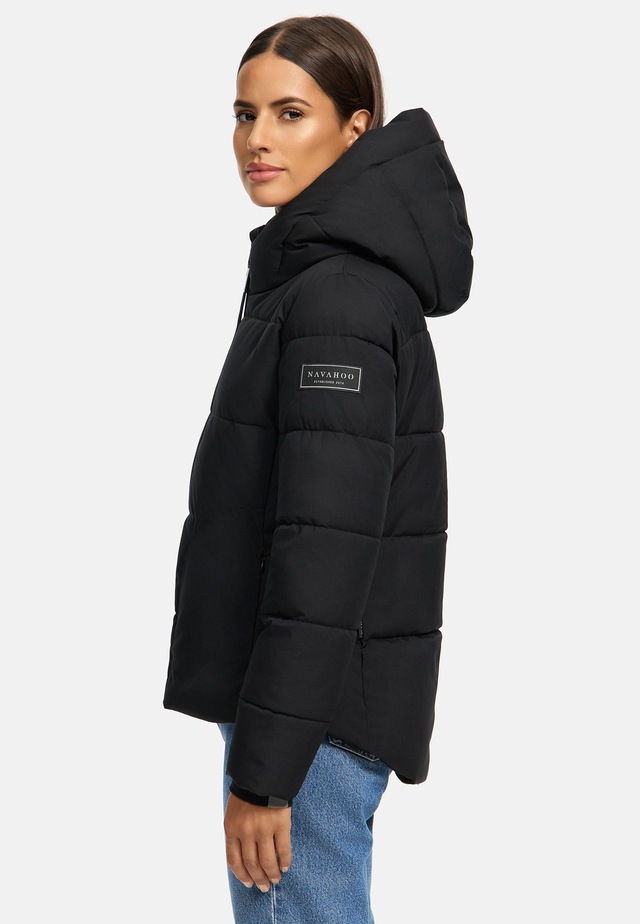 Navahoo Steppjacke »Lachperle XIV« mit Kapuze Kurze gesteppte Damen Winterjacke mit hohem Kragen und Kapuze
