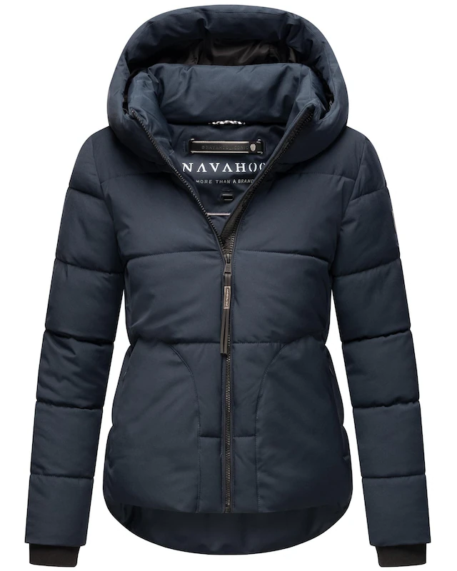 Navahoo Steppjacke »Lachperle XIV« mit Kapuze Kurze gesteppte Damen Winterjacke mit hohem Kragen und Kapuze