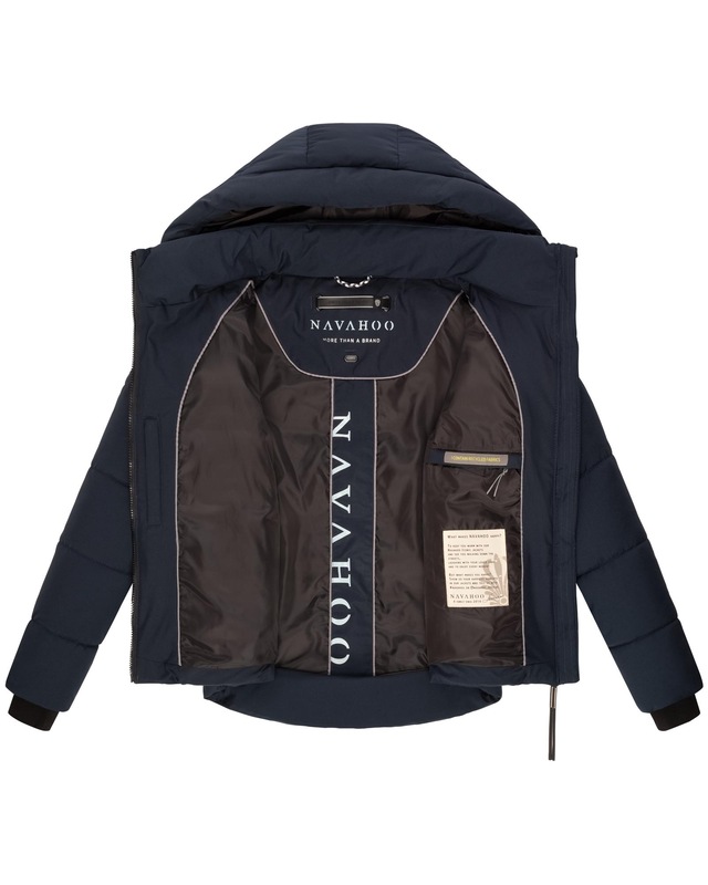 Navahoo Steppjacke »Lachperle XIV« mit Kapuze Kurze gesteppte Damen Winterjacke mit hohem Kragen und Kapuze