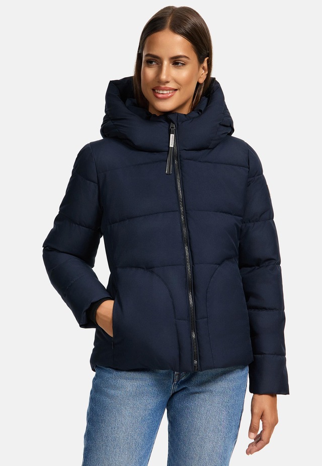 Navahoo Steppjacke »Lachperle XIV« mit Kapuze Kurze gesteppte Damen Winterjacke mit hohem Kragen und Kapuze
