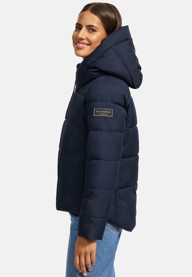 Navahoo Steppjacke »Lachperle XIV« mit Kapuze Kurze gesteppte Damen Winterjacke mit hohem Kragen und Kapuze