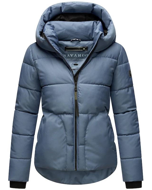 Navahoo Steppjacke »Lachperle XIV« mit Kapuze Kurze gesteppte Damen Winterjacke mit hohem Kragen und Kapuze