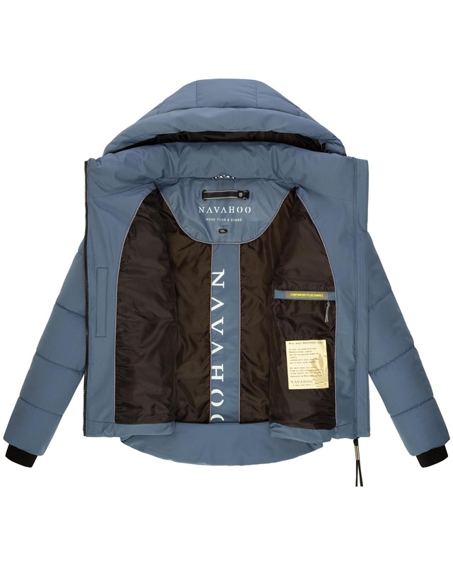 Navahoo Steppjacke »Lachperle XIV« mit Kapuze Kurze gesteppte Damen Winterjacke mit hohem Kragen und Kapuze