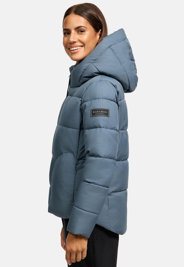 Navahoo Steppjacke »Lachperle XIV« mit Kapuze Kurze gesteppte Damen Winterjacke mit hohem Kragen und Kapuze