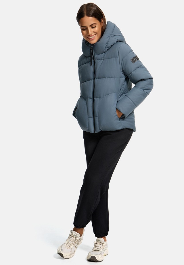 Navahoo Steppjacke »Lachperle XIV« mit Kapuze Kurze gesteppte Damen Winterjacke mit hohem Kragen und Kapuze