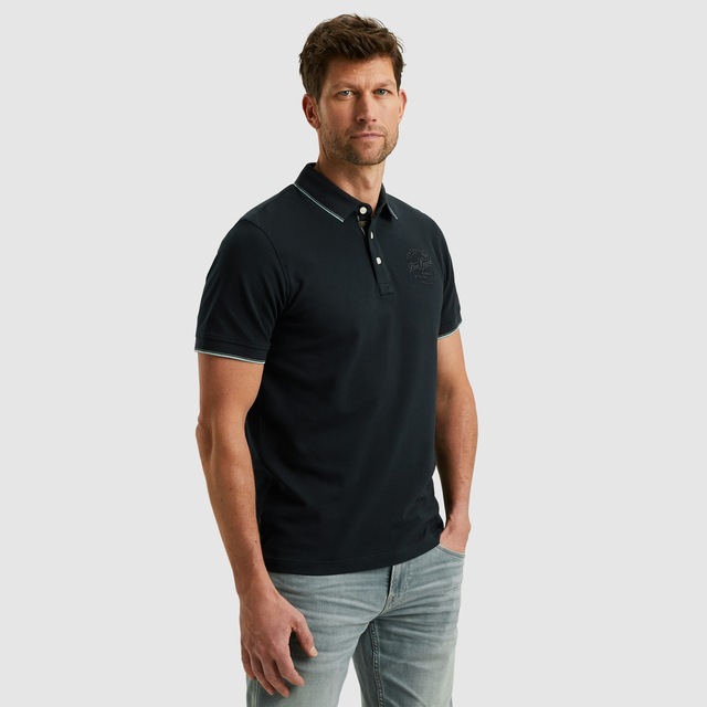 PME LEGEND Poloshirt »Short sleeve polo stretch pique package« mit Schriftzug