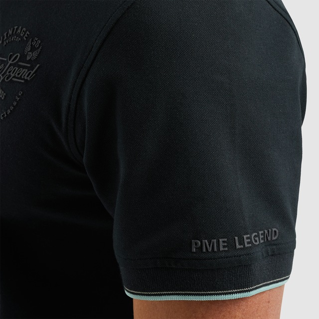 PME LEGEND Poloshirt »Short sleeve polo stretch pique package« mit Schriftzug