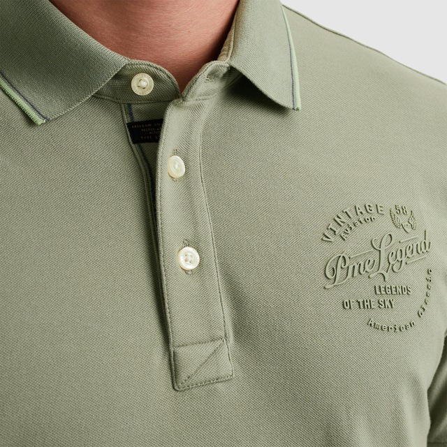 PME LEGEND Poloshirt »Short sleeve polo stretch pique package« mit Schriftzug