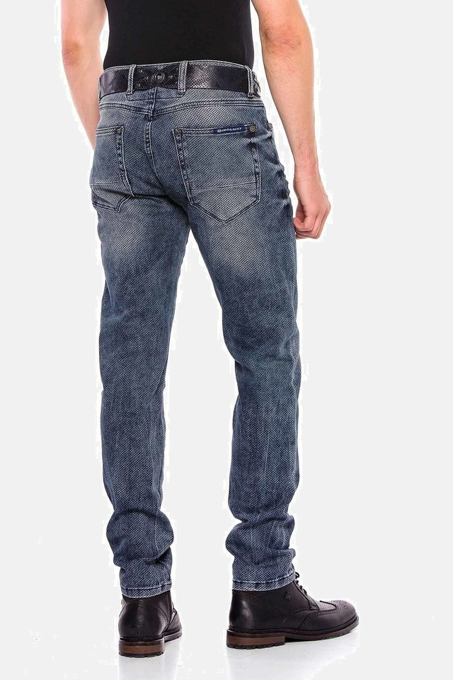 Cipo & Baxx Slim-fit-Jeans »Jeans« mit Allover-Gitter-Musterung, CD543