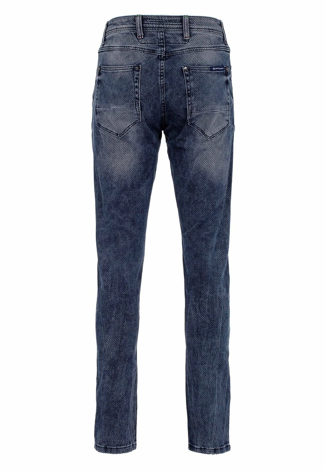 Cipo & Baxx Slim-fit-Jeans »Jeans« mit Allover-Gitter-Musterung, CD543