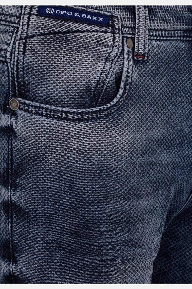Cipo & Baxx Slim-fit-Jeans »Jeans« mit Allover-Gitter-Musterung, CD543