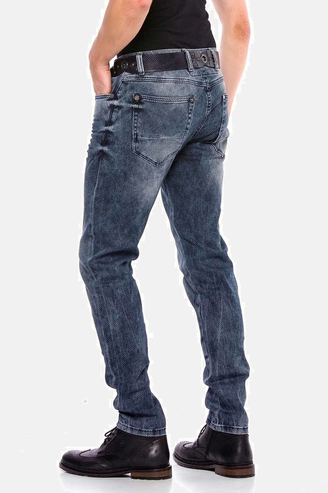 Cipo & Baxx Slim-fit-Jeans »Jeans« mit Allover-Gitter-Musterung, CD543