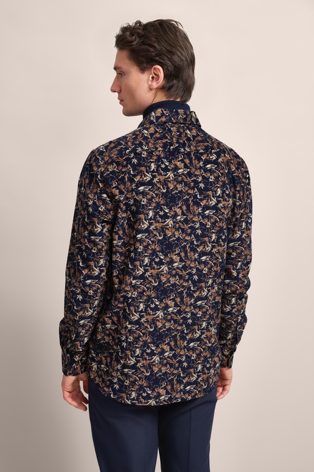 bugatti Langarmhemd mit grafischem Print