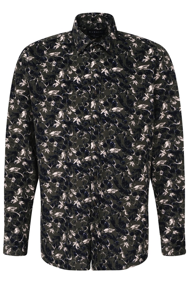 bugatti Langarmhemd mit grafischem Print