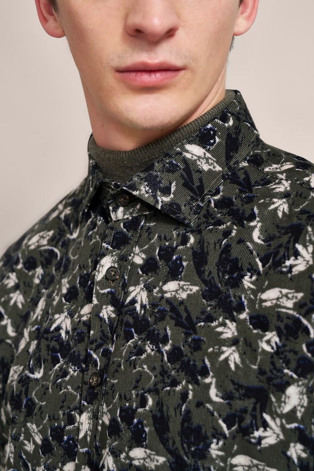 bugatti Langarmhemd mit grafischem Print