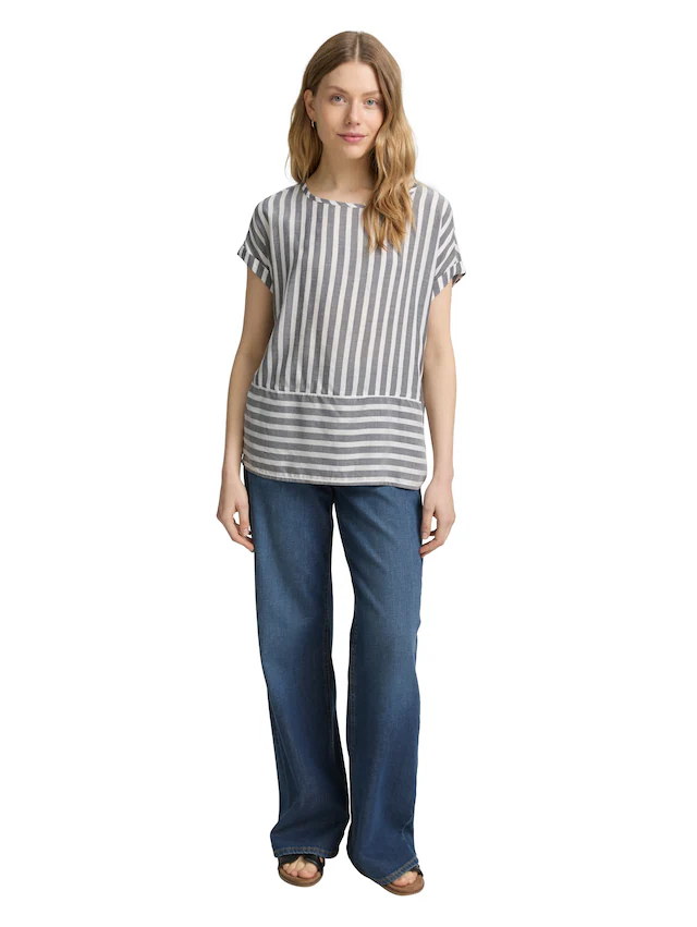 TOM TAILOR Shirtbluse mit Streifen Muster