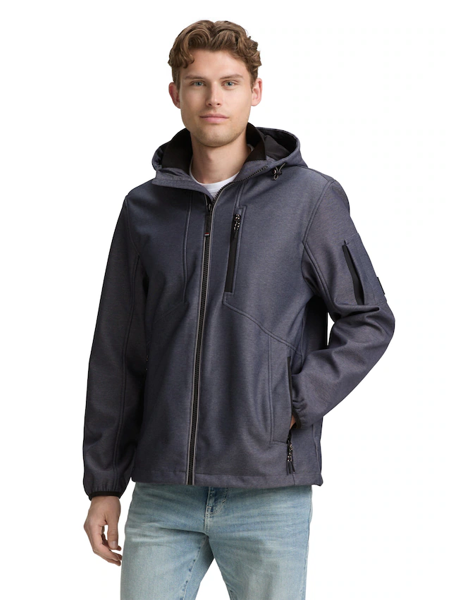 TOM TAILOR Softshelljacke mit Kapuze mit Kapuze