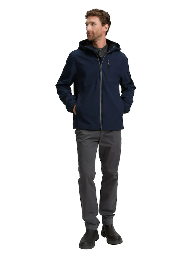 TOM TAILOR Softshelljacke mit Kapuze mit Kapuze