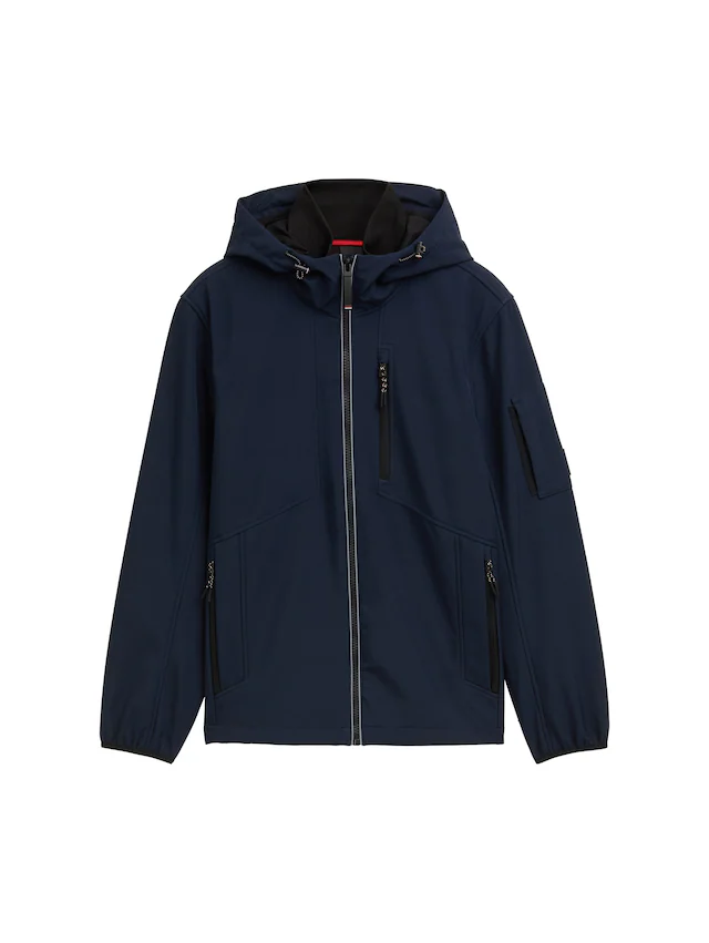 TOM TAILOR Softshelljacke mit Kapuze mit Kapuze