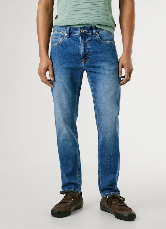 Pepe Jeans Tapered-fit-Jeans »STANLEY« Ziernähte an den Gesäßtaschen