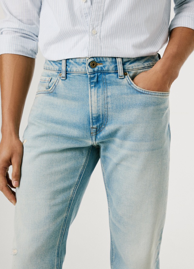 Pepe Jeans Tapered-fit-Jeans »STANLEY« Ziernähte an den Gesäßtaschen