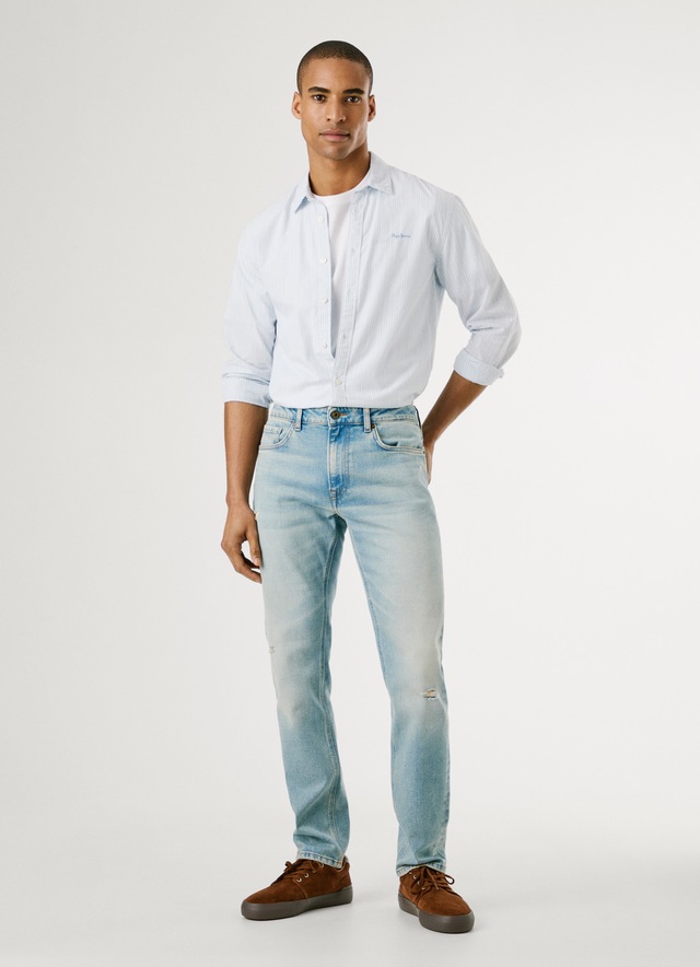 Pepe Jeans Tapered-fit-Jeans »STANLEY« Ziernähte an den Gesäßtaschen